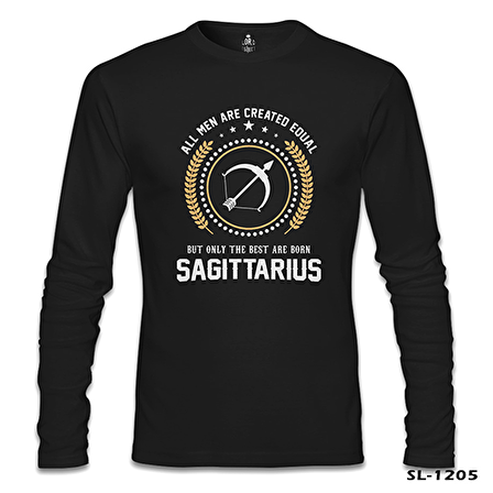 Burç - Sagittarius Siyah Erkek Sweatshirt