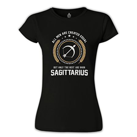 Burç - Sagittarius Siyah Bayan Tshirt