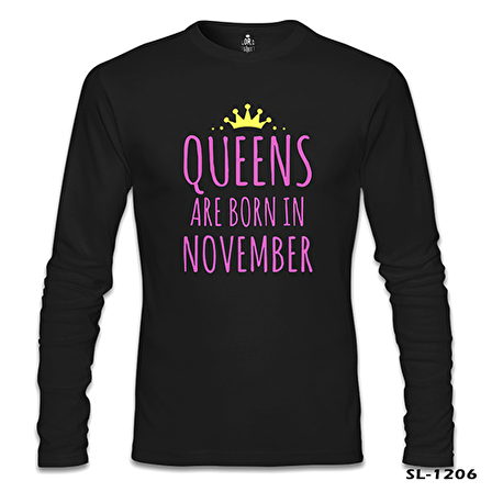 Burç - November Queens Siyah Erkek Sweatshirt