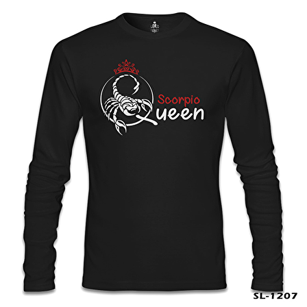 Burç - Scorpio Queen Siyah Erkek Sweatshirt