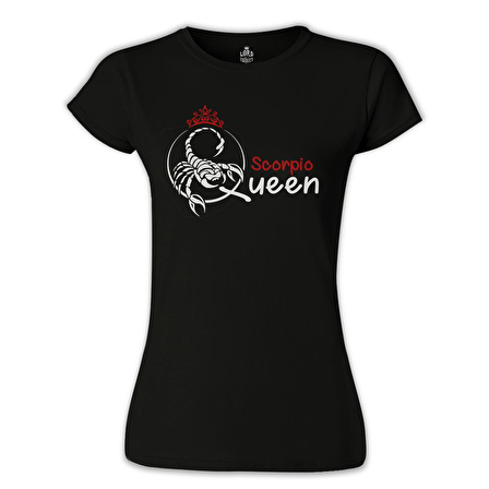 Burç - Scorpio Queen Siyah Bayan Tshirt