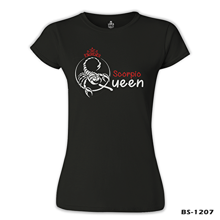 Burç - Scorpio Queen Siyah Bayan Tshirt