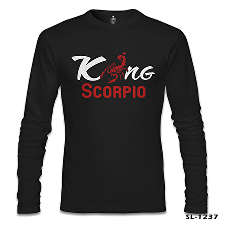 Burç - Scorpio King Siyah Erkek Sweatshirt