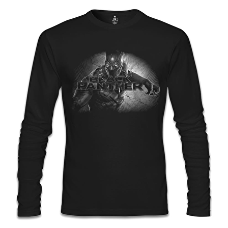 Black Panther Siyah Erkek Sweatshirt