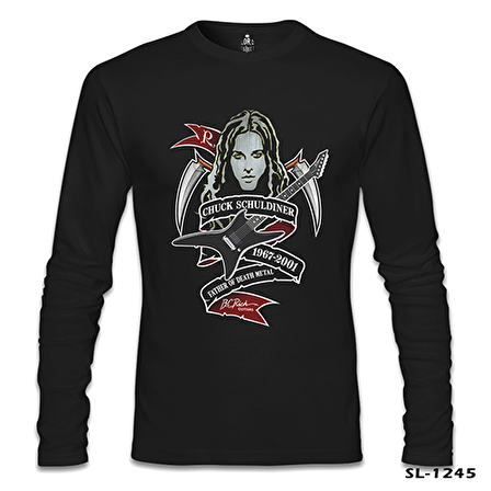 Chuck Schuldiner - 1967 Siyah Erkek Sweatshirt