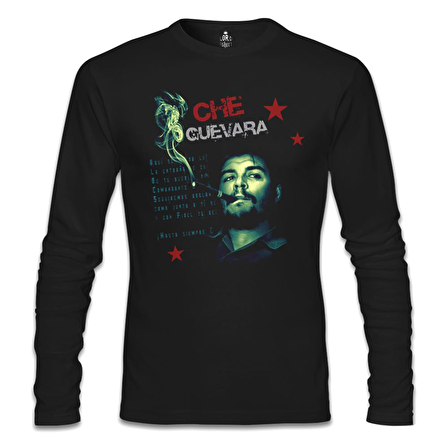 Che Guevara - Smoke Siyah Erkek Sweatshirt