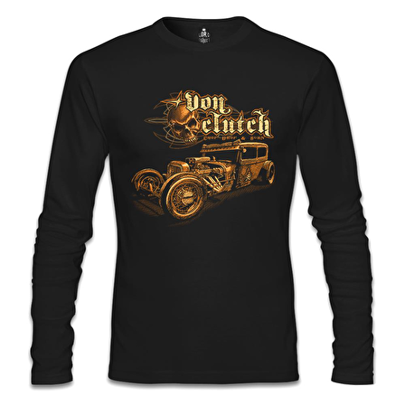 Old Car Siyah Erkek Sweatshirt