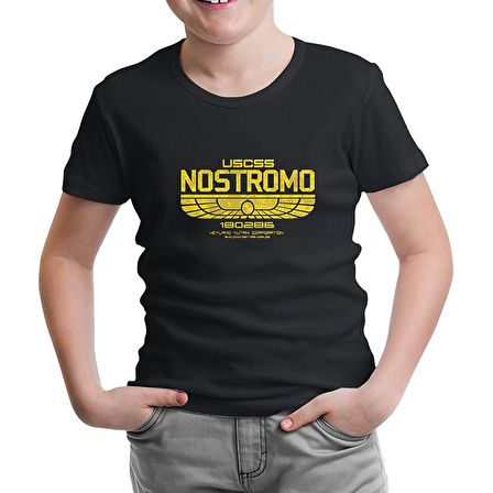 Alien - Nostromo Siyah Çocuk Tshirt