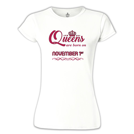 Burç - Born on November Beyaz Kadın Tshirt