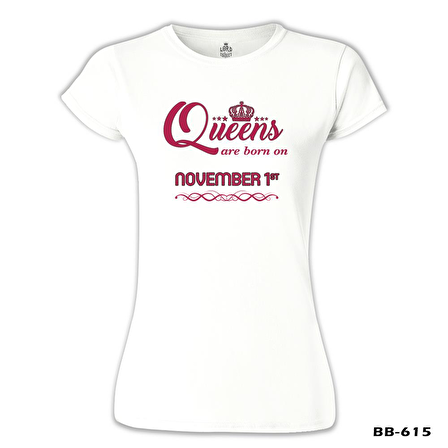 Burç - Born on November Beyaz Kadın Tshirt