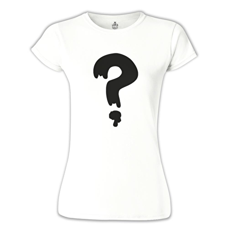 Esrarengiz Kasaba - Soru İşareti Beyaz Bayan Tshirt