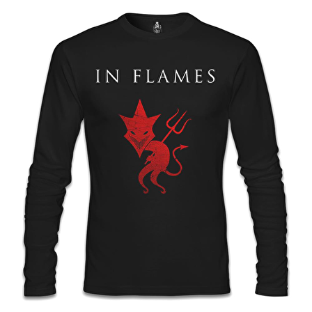 In Flames Siyah Erkek Sweatshirt