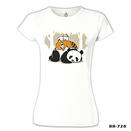 Sleeping Four Beyaz Bayan Tshirt