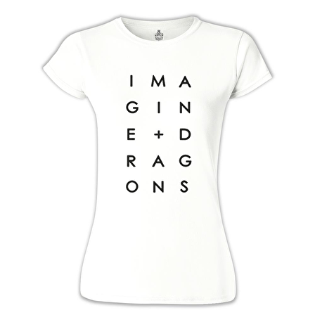 Imagine Dragons - Plus Beyaz Bayan Tshirt