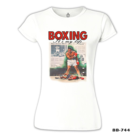 Muhammad Ali - My Life Beyaz Bayan Tshirt