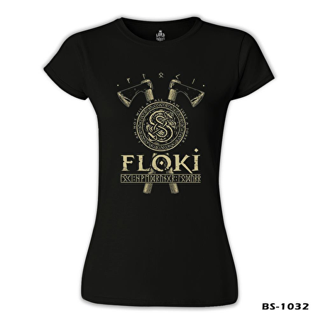 Vikings - Floki Siyah Bayan Tshirt