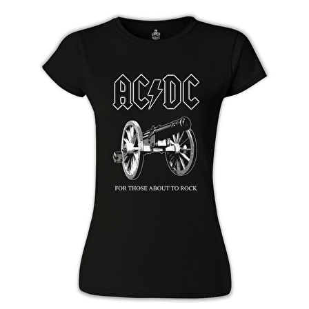 AC DC - For Those About To Rock Cover Siyah Bayan Tshirt