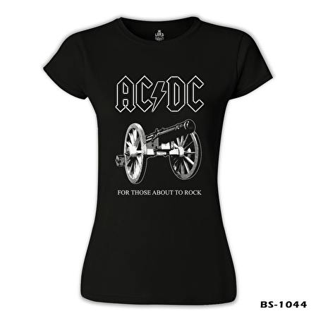 AC DC - For Those About To Rock Cover Siyah Bayan Tshirt