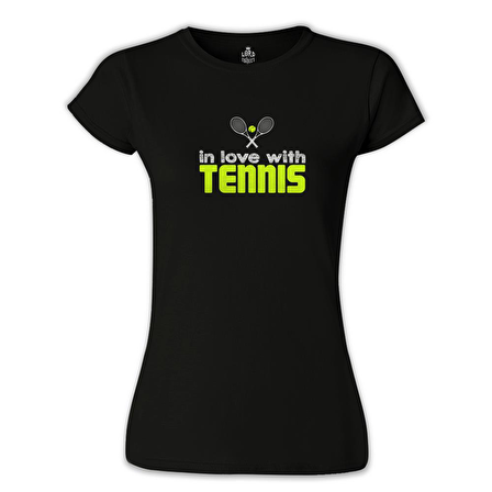 Tenis - In Love With Siyah Bayan Tshirt