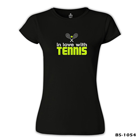 Tenis - In Love With Siyah Bayan Tshirt