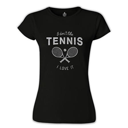 Tenis - Love It Siyah Bayan Tshirt
