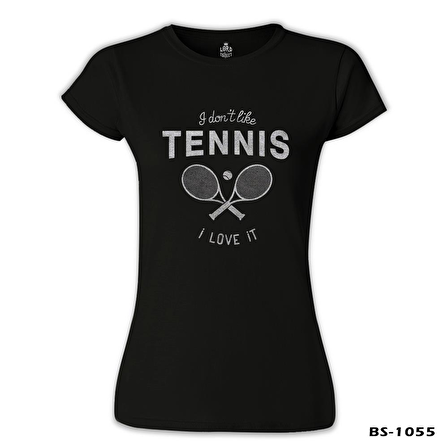 Tenis - Love It Siyah Bayan Tshirt