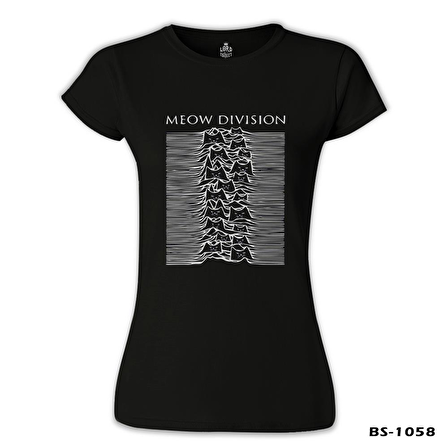 Meow Division Siyah Bayan Tshirt