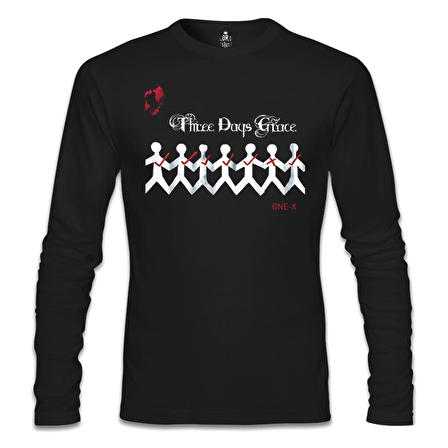 Three Days Grace - One X Siyah Erkek Sweatshirt