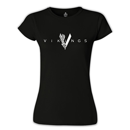 Vikings - Logo Siyah Kadın Tshirt