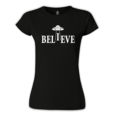 Believe Siyah Bayan Tshirt