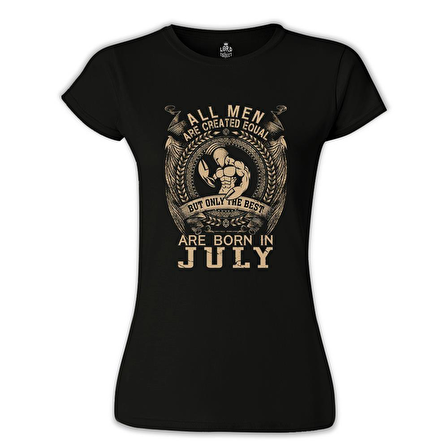 Burç Yengeç- Born in July Siyah Bayan Tshirt