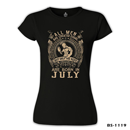 Burç Yengeç- Born in July Siyah Bayan Tshirt