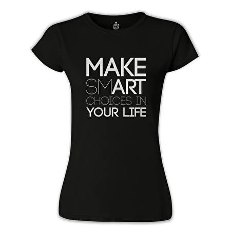 Yazı - Smart Siyah Bayan Tshirt