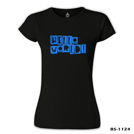 Yazı - Smart Siyah Bayan Tshirt