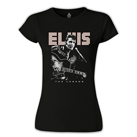 Elvis Presley - The Legend Siyah Bayan Tshirt