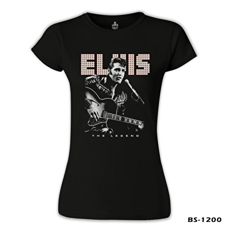Elvis Presley - The Legend Siyah Bayan Tshirt