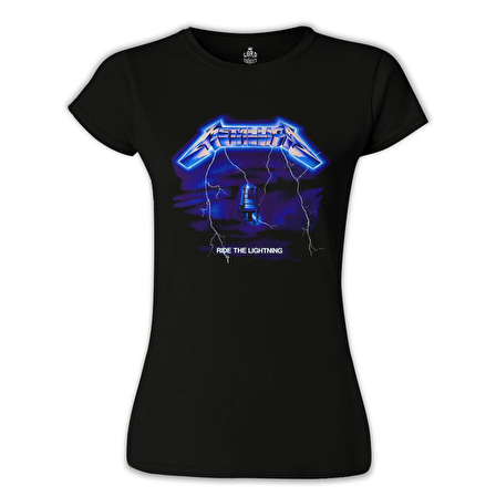 Metallica - Ride the Lightning Siyah Bayan Tshirt