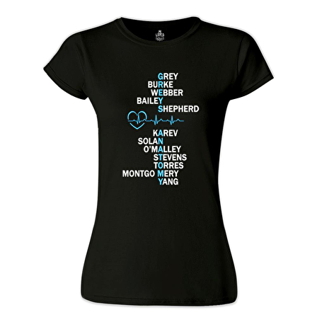 Grey's Anatomy - Grey Siyah Bayan Tshirt