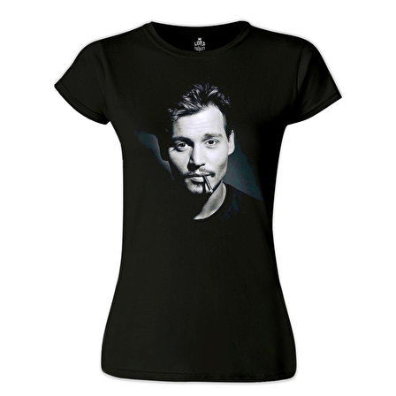 Johnny Depp Siyah Bayan Tshirt