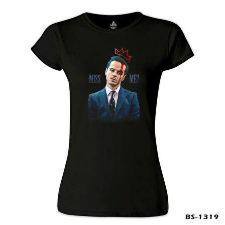 Sherlock Holmes - James Moriarty Siyah Bayan Tshirt