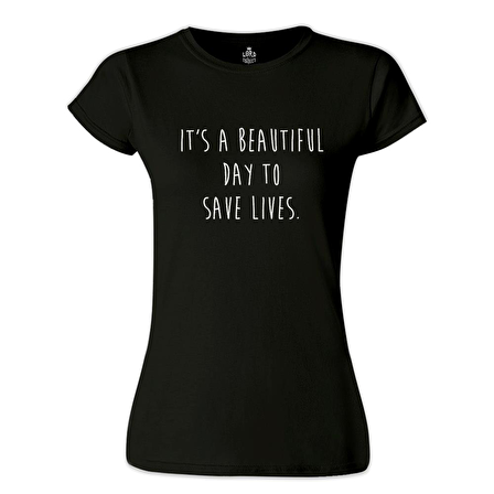 Grey's Anatomy - Save Lives Siyah Bayan Tshirt