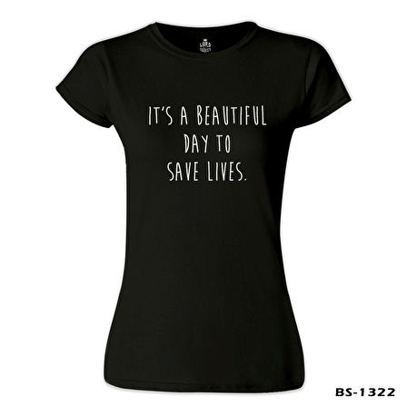 Grey's Anatomy - Save Lives Siyah Bayan Tshirt