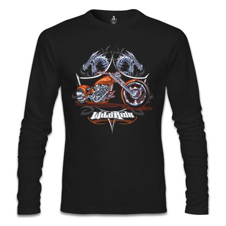 Motosiklet - Motor Ride Siyah Erkek Sweatshirt
