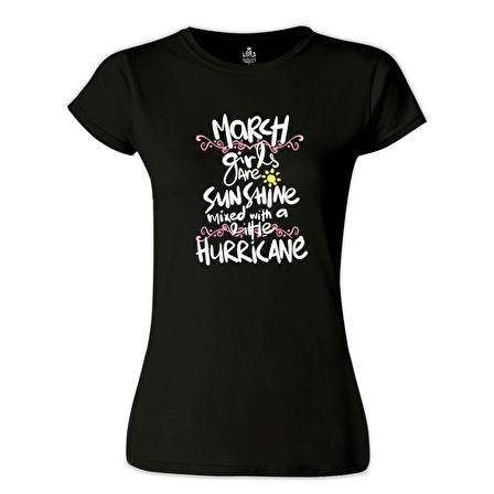 March Girls Siyah Bayan Tshirt