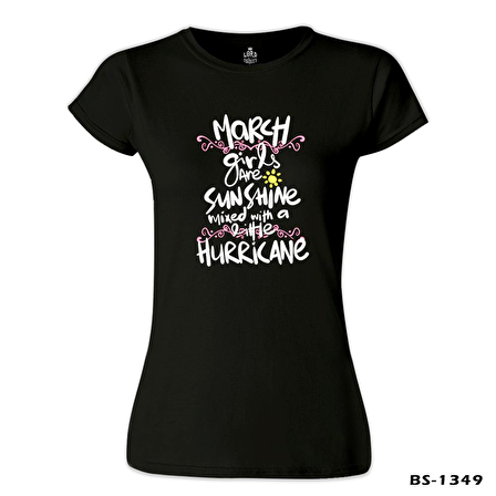 March Girls Siyah Bayan Tshirt