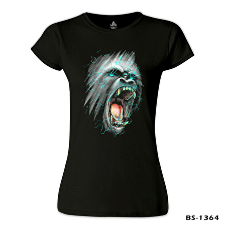 Goril Siyah Kadın Tshirt