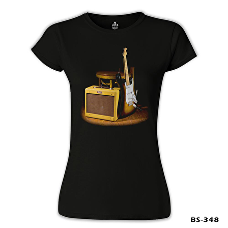 Fender and the Rock 'n Roll Siyah Bayan Tshirt
