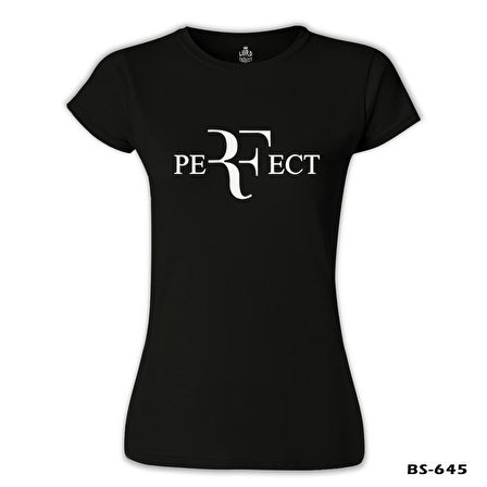 Roger Federer - Perfect Siyah Bayan Tshirt