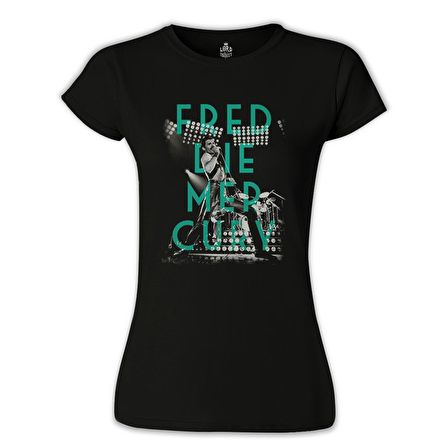 Freddie Mercury Siyah Bayan Tshirt