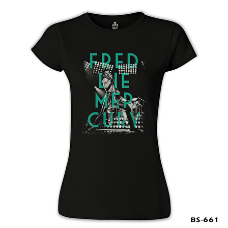 Freddie Mercury Siyah Kadın Tshirt